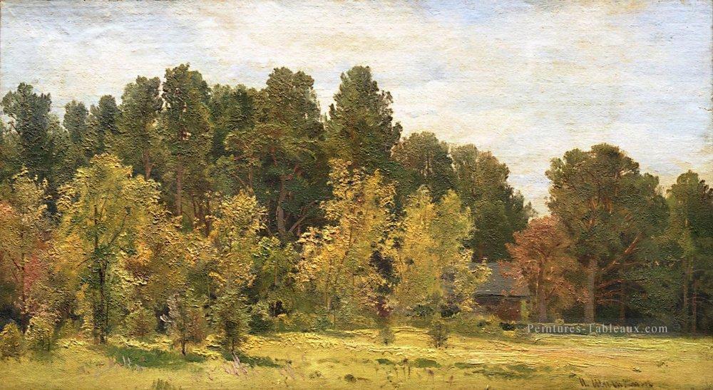 la forêt borde le paysage classique Ivan Ivanovitch Peintures à l'huile